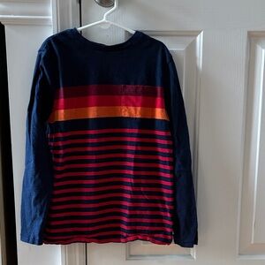 Gap Kids Medium Navy Long-Sleeve Stripe Tee